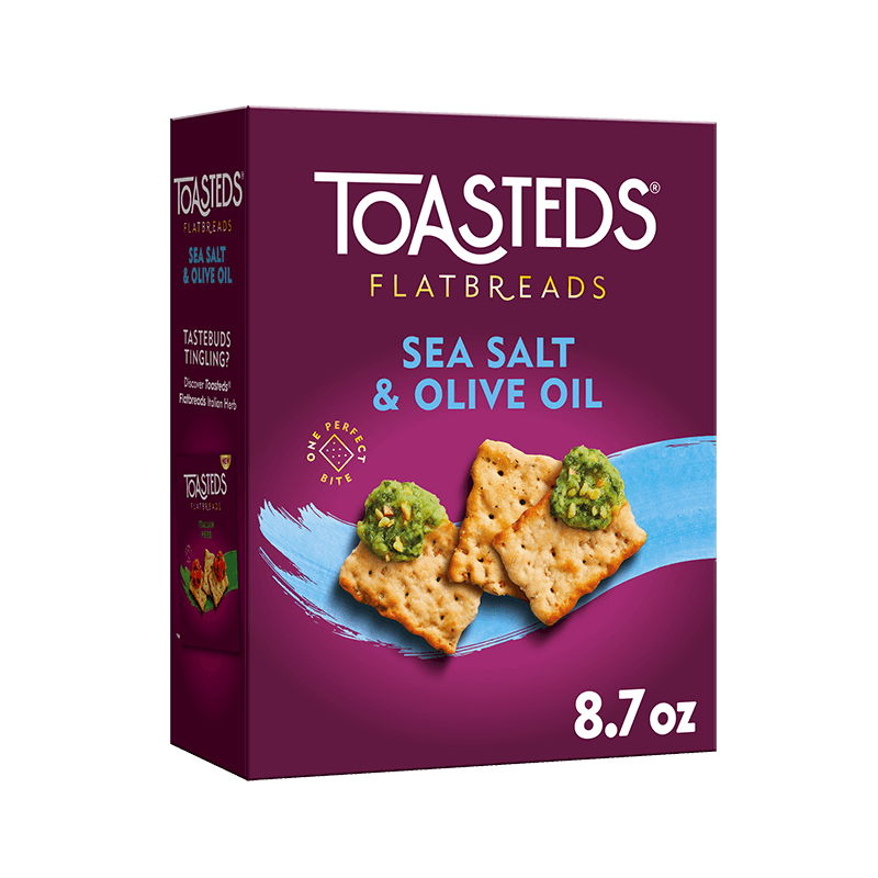 Toasteds® Sea Salt and Olive Oil Flatbreads Image