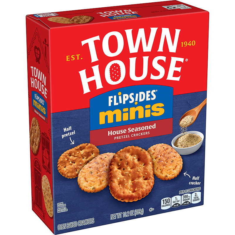 Town House® Pretzel FlipSides® Minis House Seasoned Crackers Image